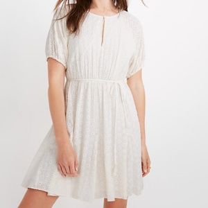 ✨HP✨NWT Madewell Eyelet Tassel-Tie Mini Dress